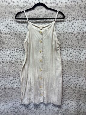 MONTEAU LOS ANGELES LINEN BLEND DRESS